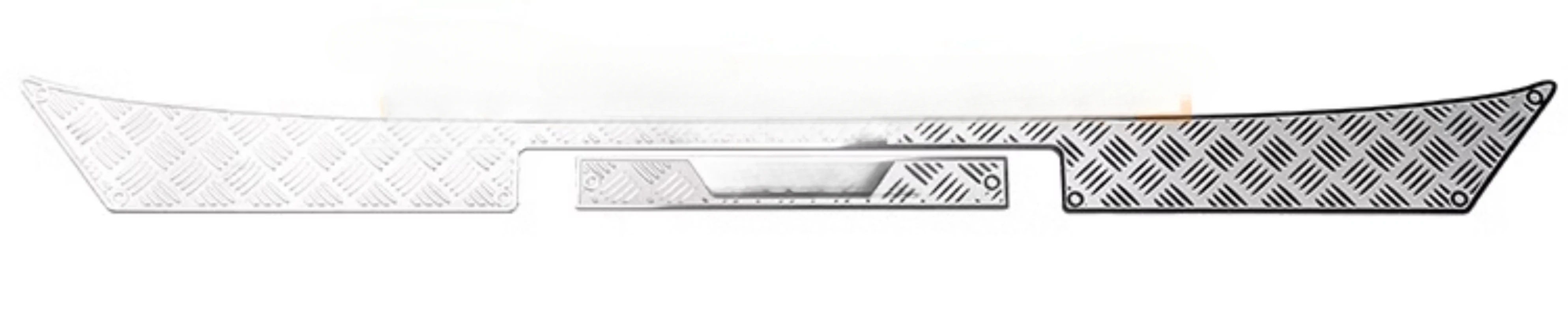 Stainless Steel Car Shell Rear Bumper Anti-slip Plate Decorative Sheet for 1/10 RC Crawler Car Traxxas SCX6 Wrangler DIY Parts