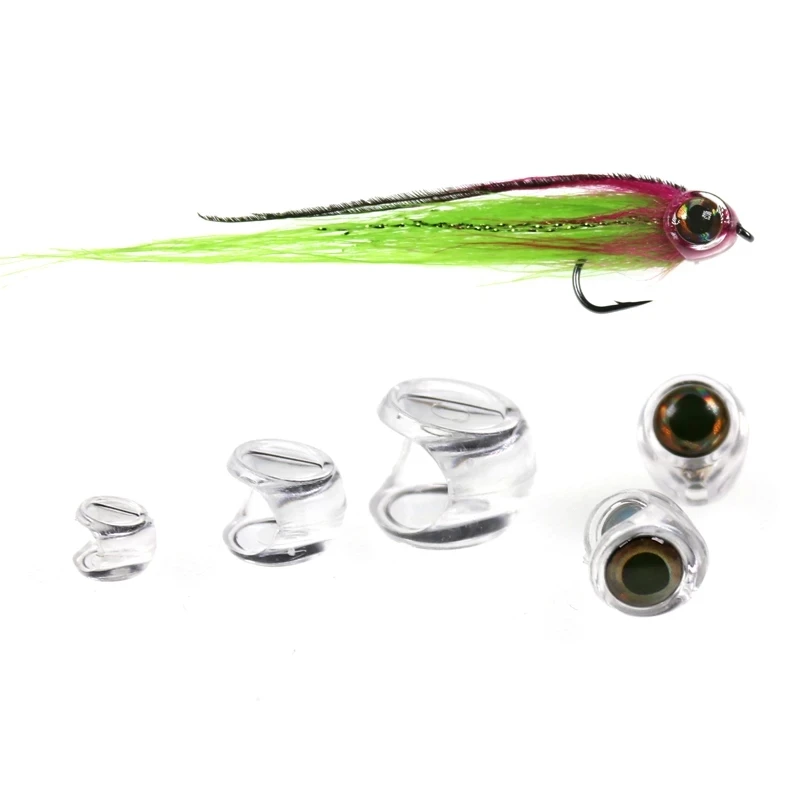10/20PCS Fly Tying Fish Mask / 3D Eyes Suspend Streamer Reptile Dragon Eyes Pike Bass Trout Saltwater Fly Tying Material