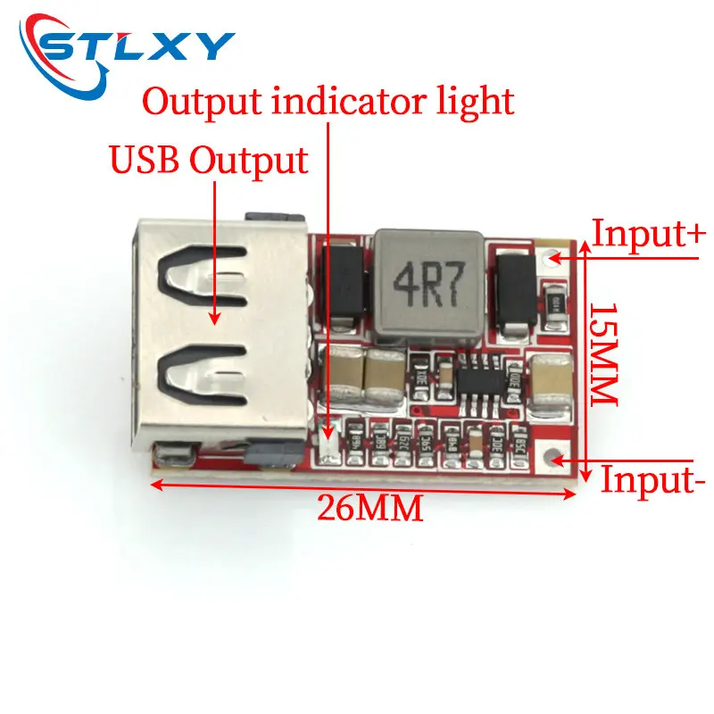 Bild 7: Hochwertiges 6-20V 12V/24V zu 5V 3A Auto-USB-Lademodul DC Buck Step-Down-Konverter 12V 5V Stromversorgungsmodul