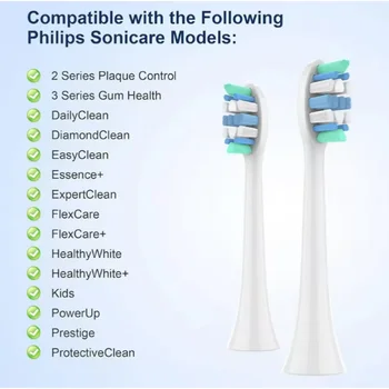 Náhradní hlavice zubního kartáčku kompatibilní s elektrickými hlavicemi Philips Sonicare 1100 2100 4100 4300 5100 5300 6100 6500 atd. 8 nejlepší prodej Philips Hue - №6