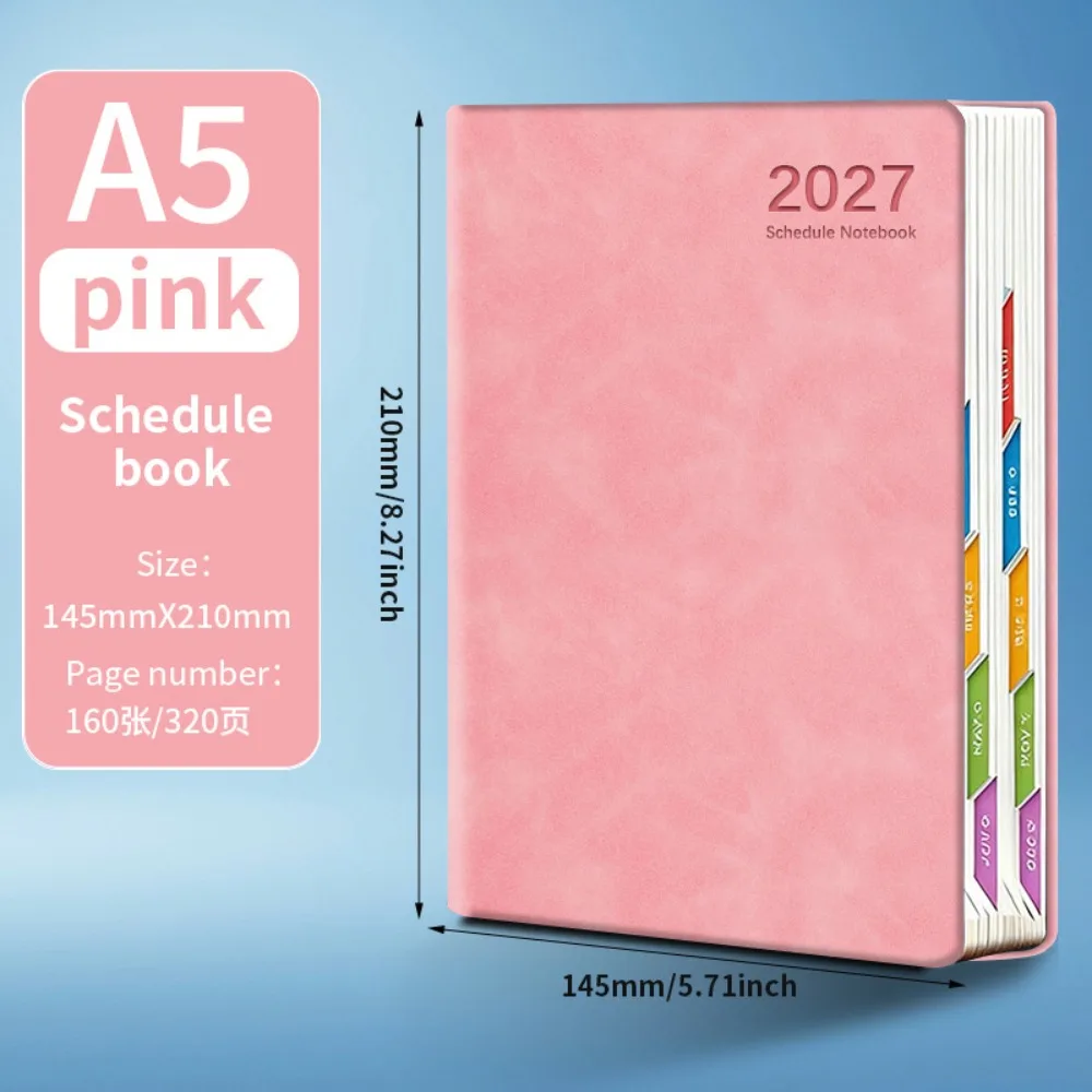 Multi-Purpose A5 2027 Planner 365 Days Efficiency Agenda Book with Monthly & Weekly Plan Pages Journal Students