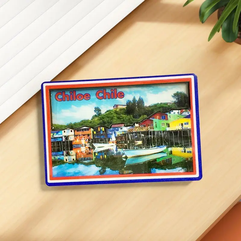 

Chilean Pier Tourist Souvenirs Scenery Refrigerator Magnets Cultural and Creative Crafts Household Exquisite Decorations Gifts