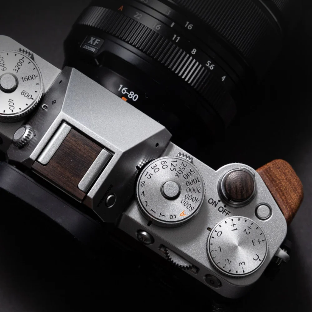 كاميرا من الخشب الصلب غطاء الحذاء الساخن مجموعة أزرار مصراع لـ Fujifilm Fuji X100VI XM5 XT5 X100V XH2 XS20 XE4 XPro2 XPro3 X100VI XT30