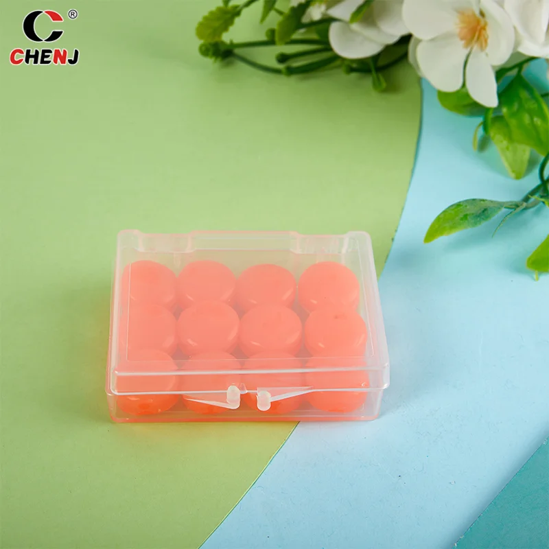 12PCS/Box Silicone Ear Plug Reusable Wax Earplugs Swimming Moldable Earplugs Noise Reduction Cancelling Sleeping Protection