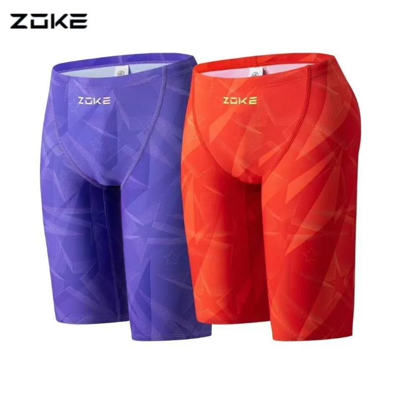 

ZOKE Men's Performance 5-Inch Swim Trunks Fast-Drying Chlorine Resistance for Athletes & Students