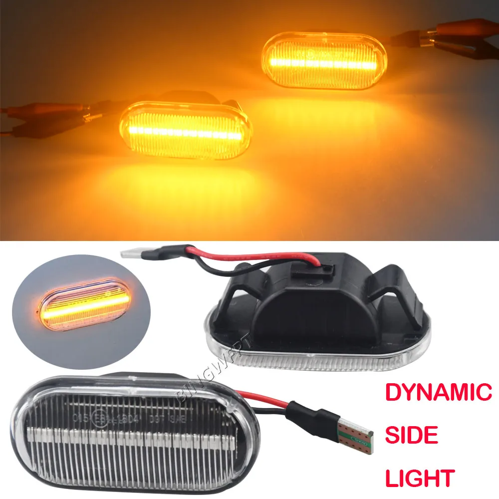 Super Bright Side Repeater Lamp Dynamic Turn Signals For Nissan Tiida C11 Note E11 Micra K12 NP300 Navara D40 Qashqai J10