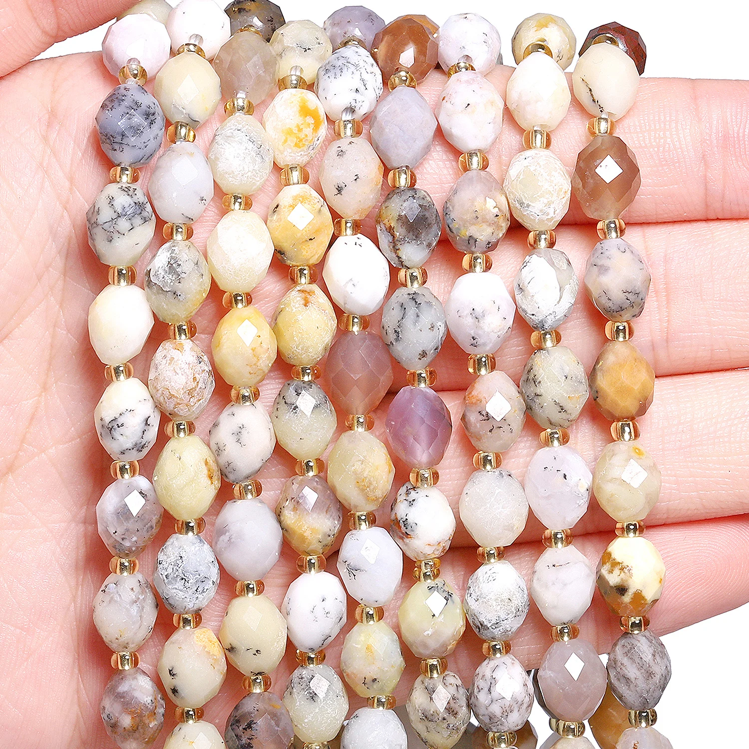 AAA الأوجه الطبيعية الأصفر أوبال حجر الخرز 8x7 مللي متر شكل بيضاوي الخرز لصنع المجوهرات Diy بها بنفسك الديكور اكسسوارات #1