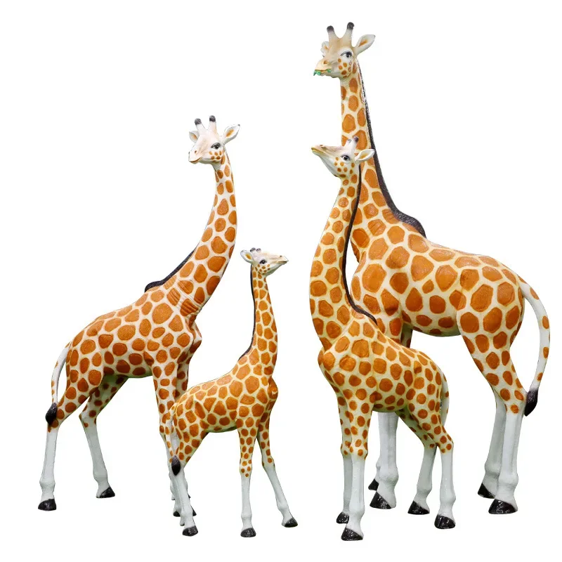 

Simulation large giraffe sculpture ornament outdoor fiberglass garden landscape garden garden decoration