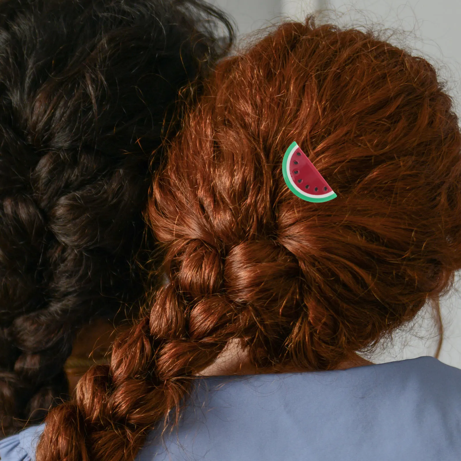 

4Pcs Watermelon Hair Clips Cute Cartoon Acetate Spring Hairpins Bangs Side Clips Hair Styling Accessories Women Girls