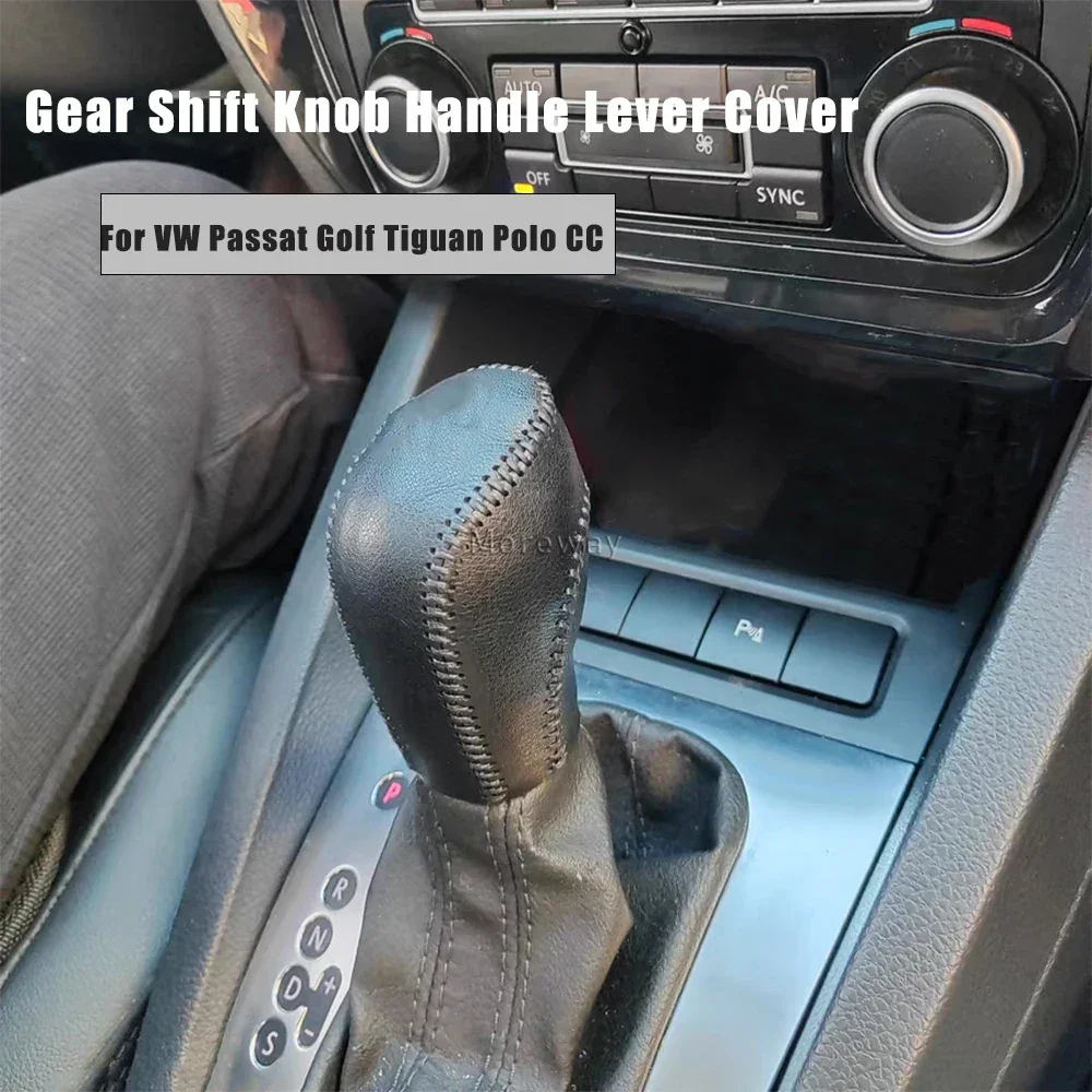 DSG Hand Sewing Shift Knob Gear Cover Lever Shifter for VW Passat B7 B8 Golf 6 7 Tiguan Skoda Octavia CC Scirocco Accessories