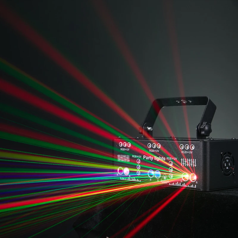 

Hot Sale New 21 LED Disco Projector UV Emitter Strobe Flash Stage Laser Home Party RGBW Beam Effect DMX Control KTV Nightclubs