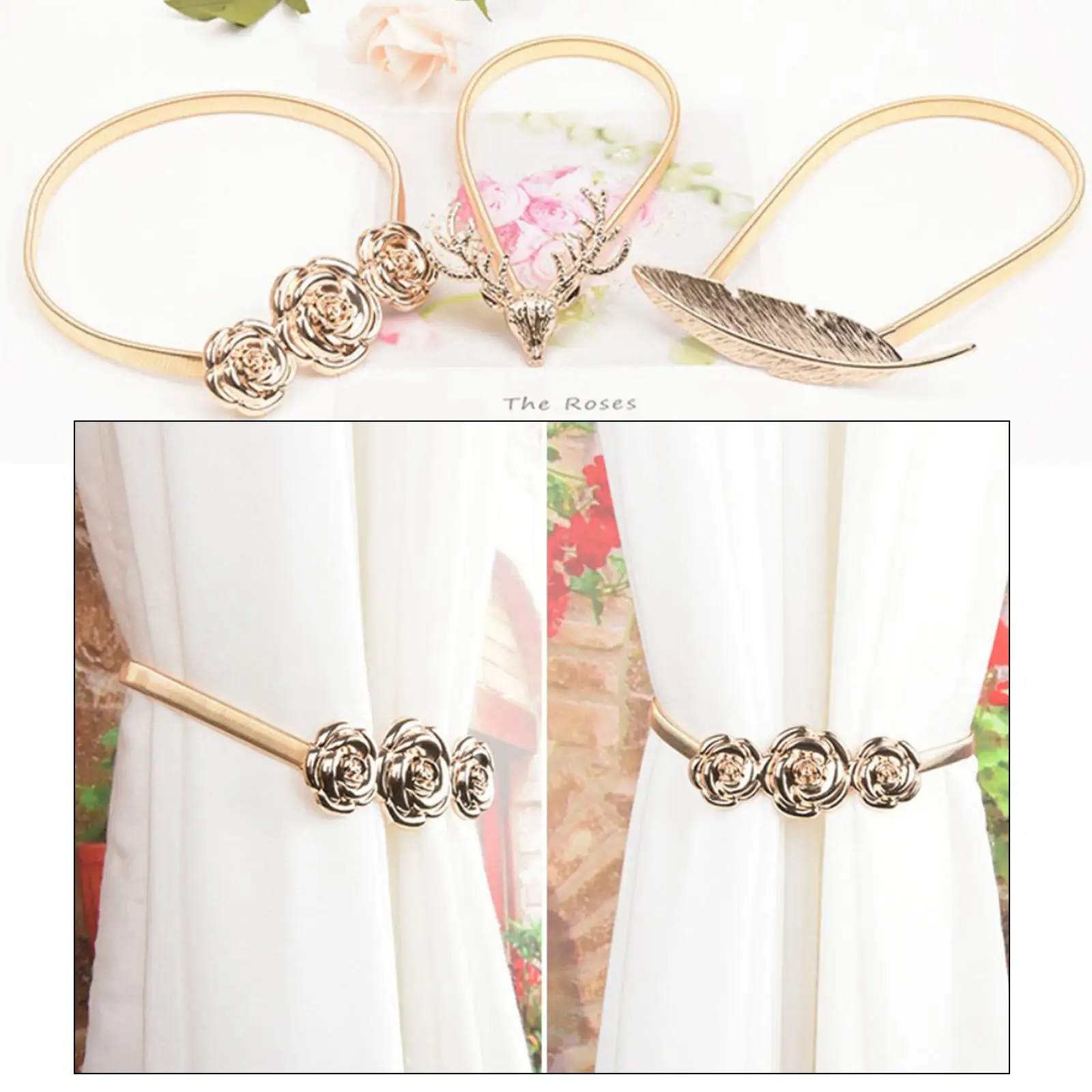 Creative Bedroom Window Curtain Tie Rope Backs Holdbacks Rods Accessoires Hook Holder Home Decorations