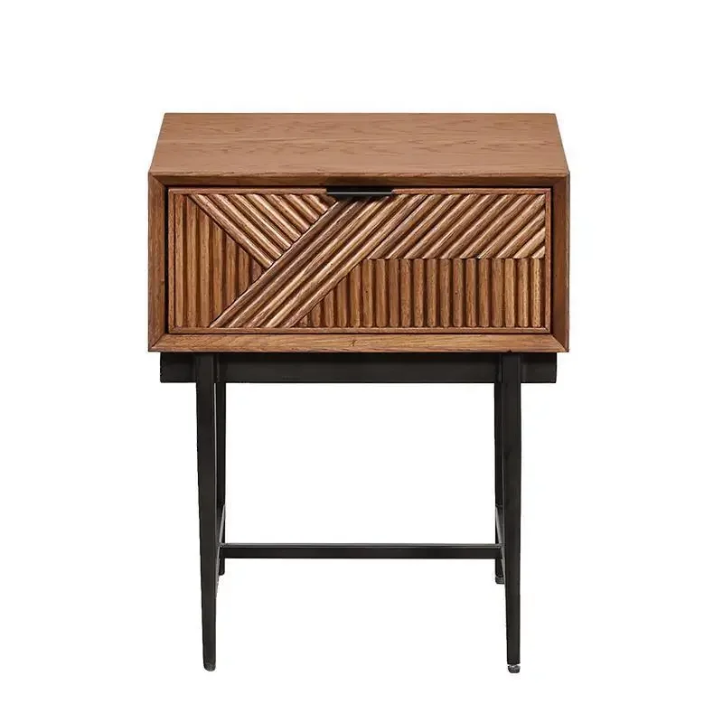 Light luxury carved bedside table Small apartment furniture Bedroom locker