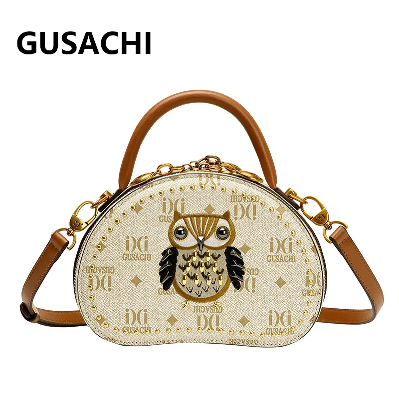 GUSACHI European and American new niche design high-end handbag crossbody small bag owl women's bag