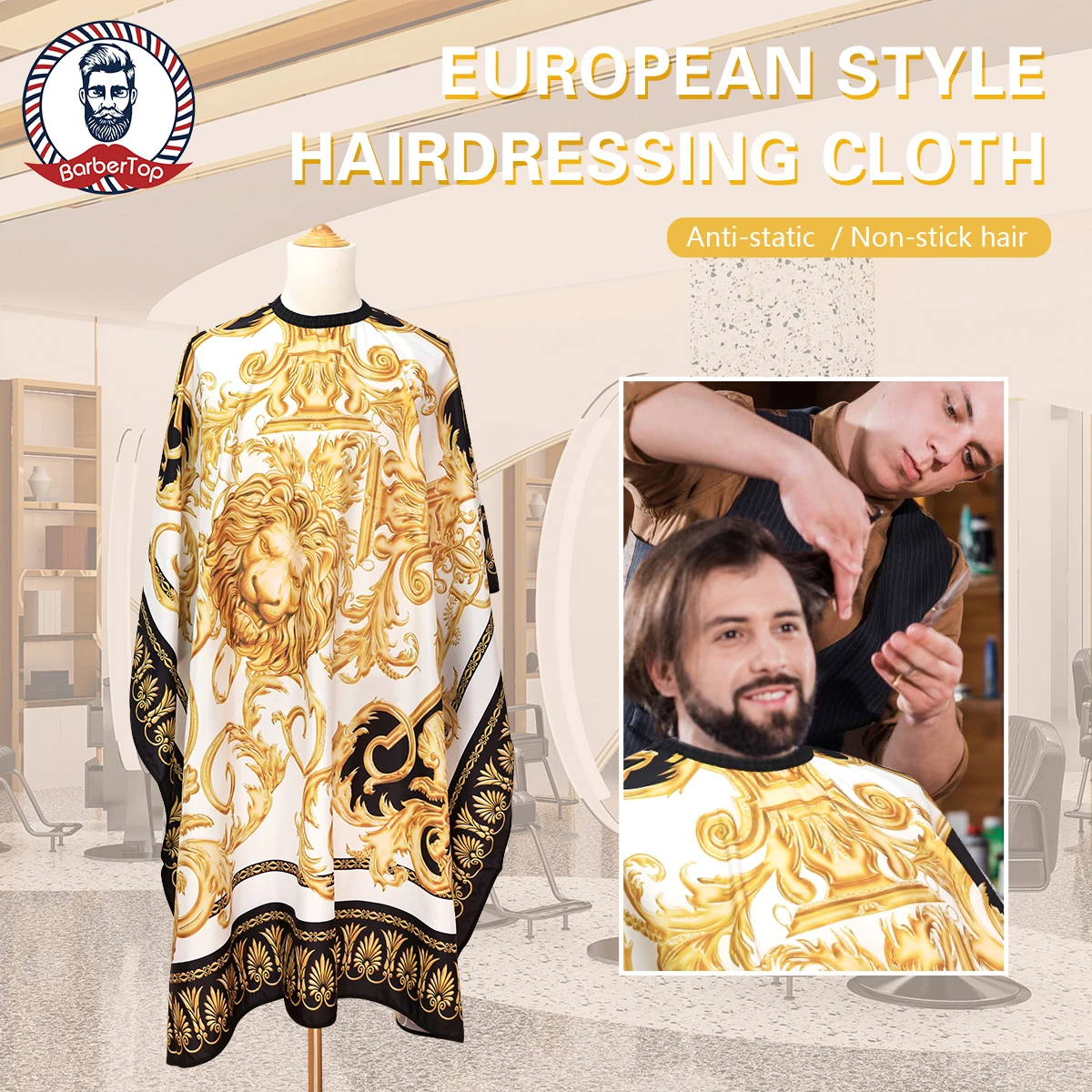 

Barber Haircut Cloth Hairdresser Apron Hair Cut Cape Hairdress Gown Hairdressing Coat Barbershop Salon Accessory