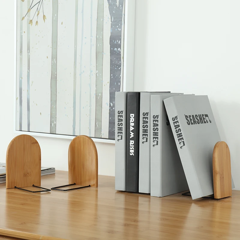 1pcs Creative Wood Table Stand Reading Bookshelf Bracket Tablet PC Pad Drawing Support Wooden Bookends Desk Organizer Stationery