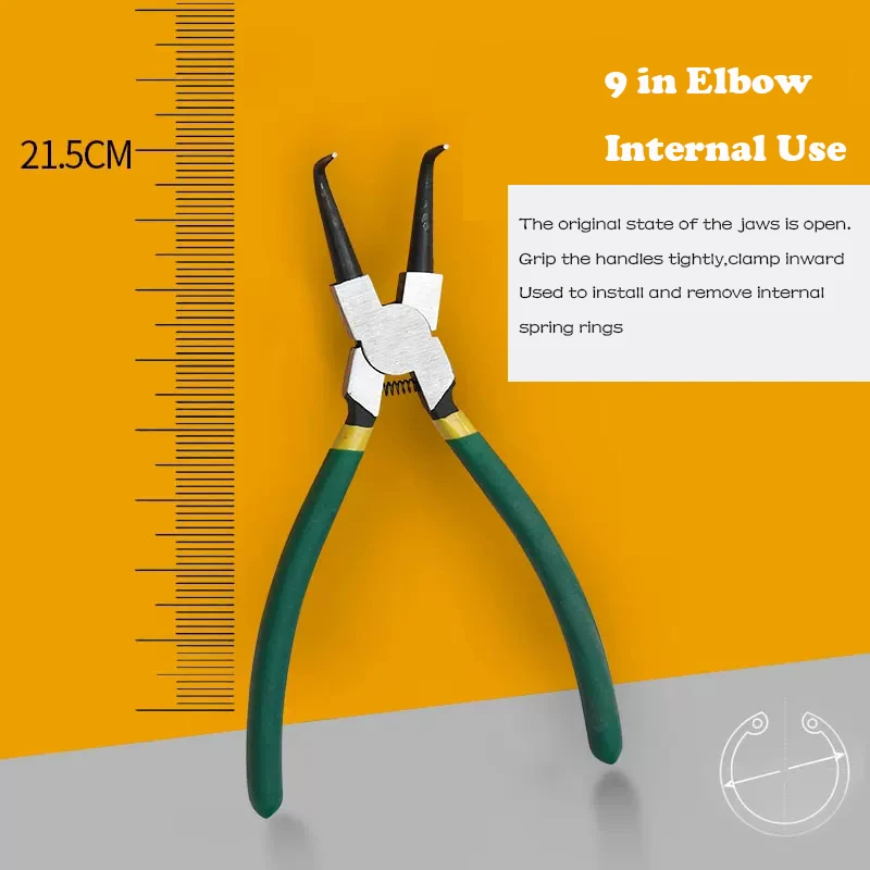 5/7/9 Zoll Spreng ring zange Set Hochleistungs-Innen-/Außen-Sicherungs ring zange Kit gerade gebogene Backe zur Aufbewahrung von Ringent ferner – Detail 17