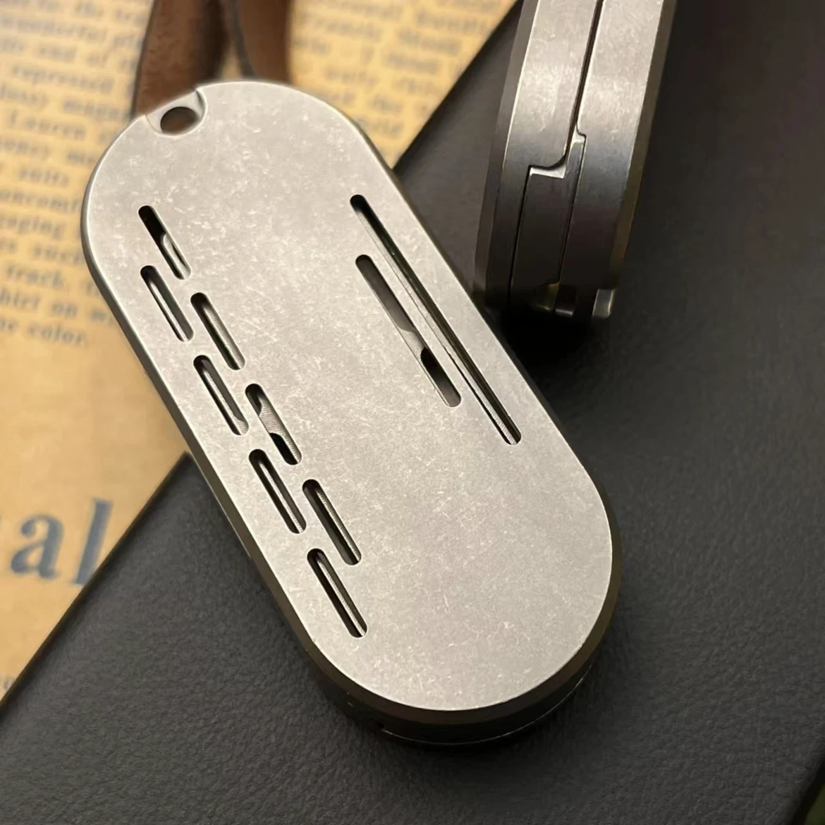 Fidget Slider Haptic Spinner Titanium Alloy Tuning Fork EDC Toys Sensory Stress Relief ADHD Focus Adults Portable