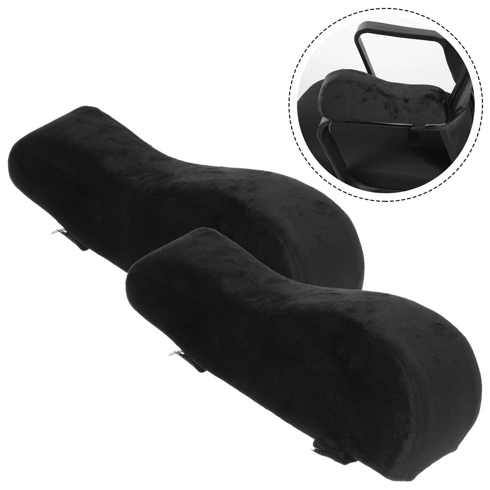 

1Pair Memory Foam Chair Armrest Pads Soft Arm Rest Cushions Office Gaming Chair Elbow Pads Easy Install Washable Covers