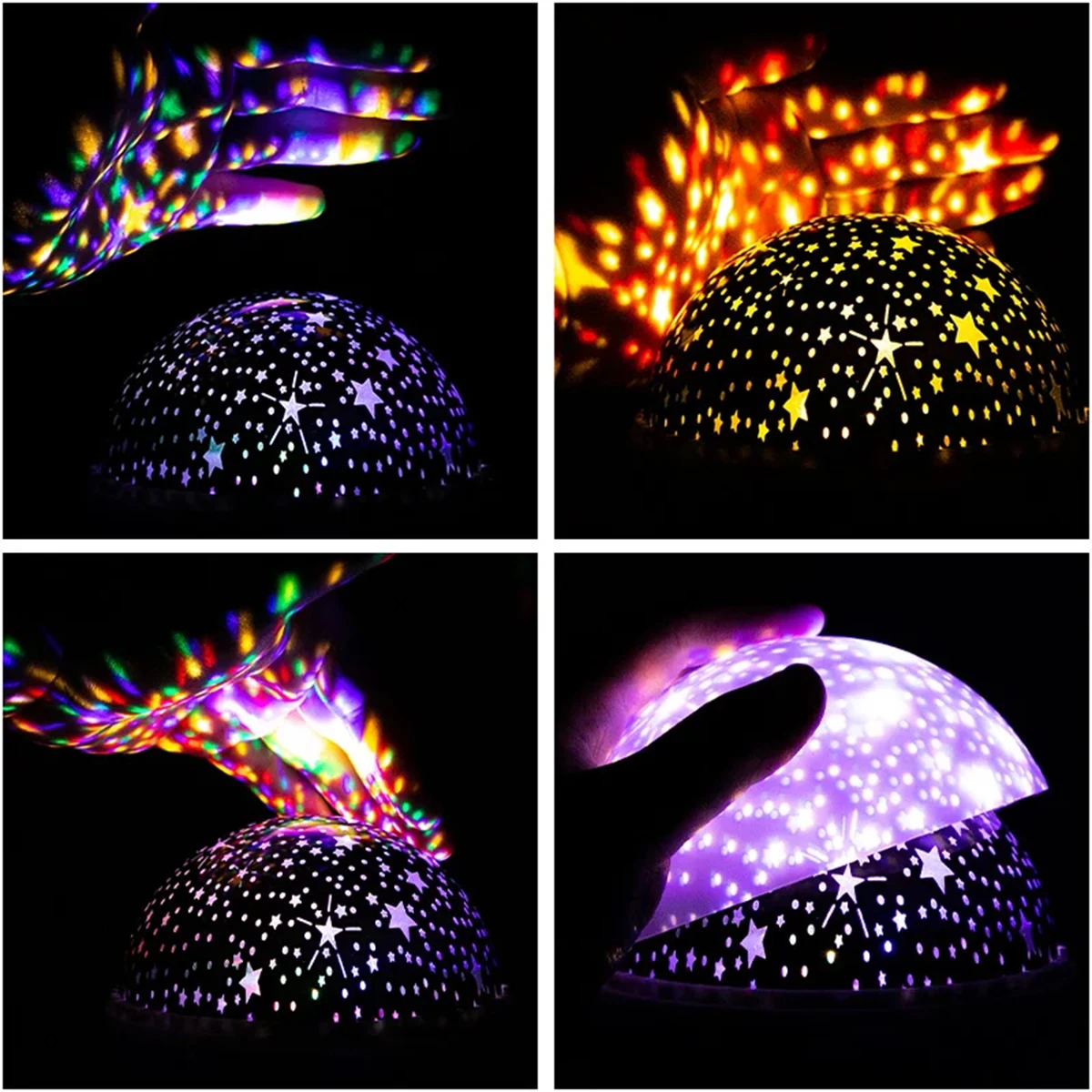 Projector Starry Sky Rotating LED Bedside Lamp Children Bedroom Star Night Lights Nursery Moon Galaxy For Children Gifts Lamp