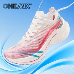 ONEMIX-Zapatillas deportivas ultraligeras con placa de carbono, calzado deportivo para correr, con soporte estable, amortiguación de golpes, 2024