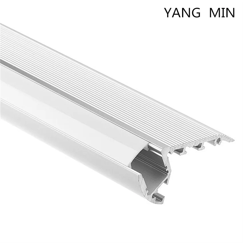 1.5m/pcs Hot Saling Grooved Stair Nosing Edge Led Step Aluminum Profile for Walking Area Lighting