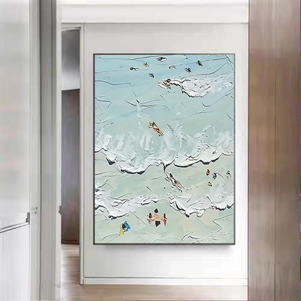 Best Selling 100% Hand-Painted Oil Painting Modern Abstract Canvas Picture Knife Poster Decor Living Room Home Wall Art Pattern