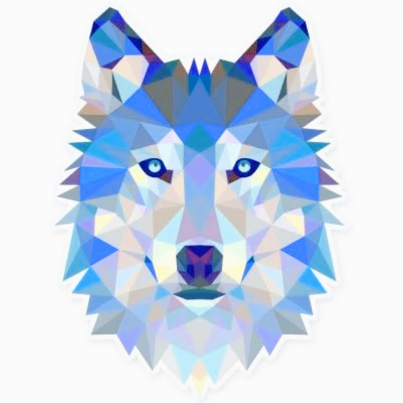 

Car decoration decals Wolf Modern Art Design Vinyl Sticker - Car Window Bumper Laptop 15cm PVC KK