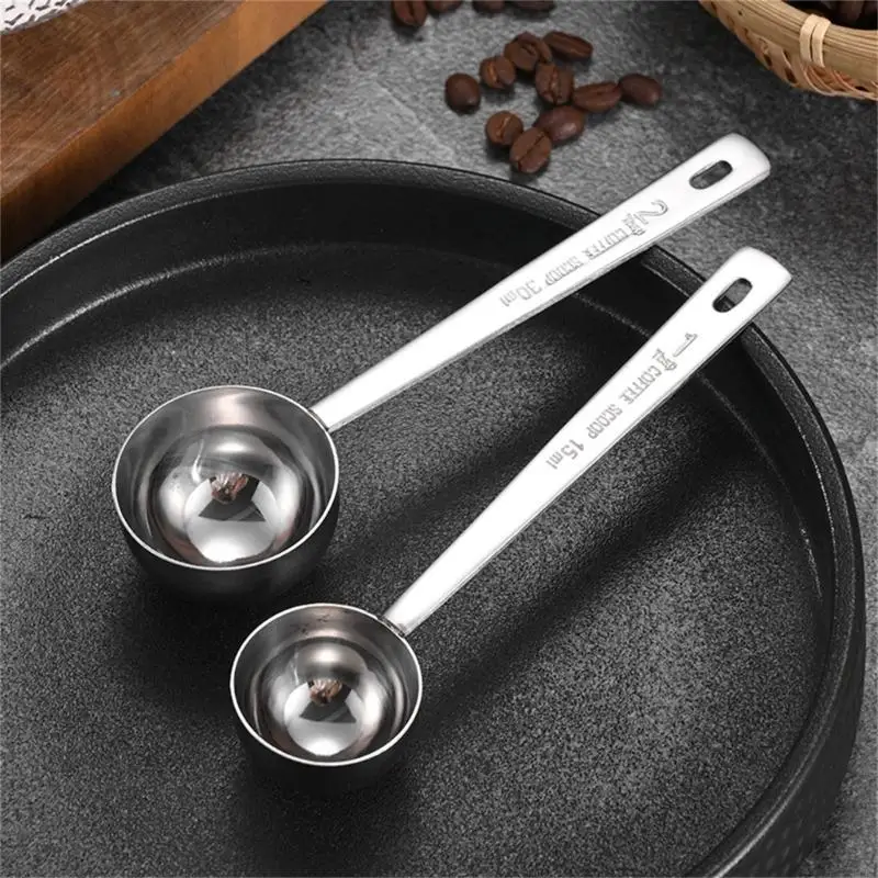 E06B Steel Coffeespoon sendok makan sendok pengukur sendok pegangan panjang sendok