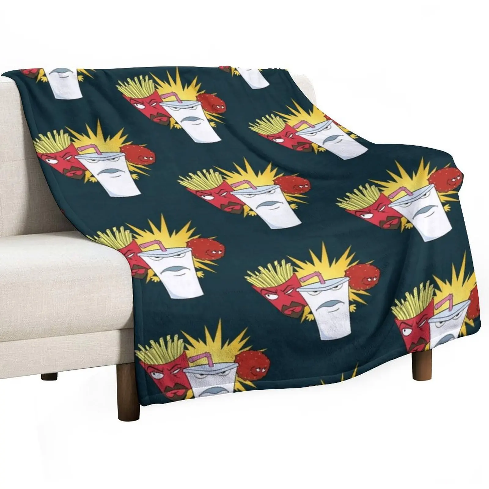 Aqua Teen Hunger Force Throw Blanket Stuffeds Bed Fashionable funny gift for winter Blankets