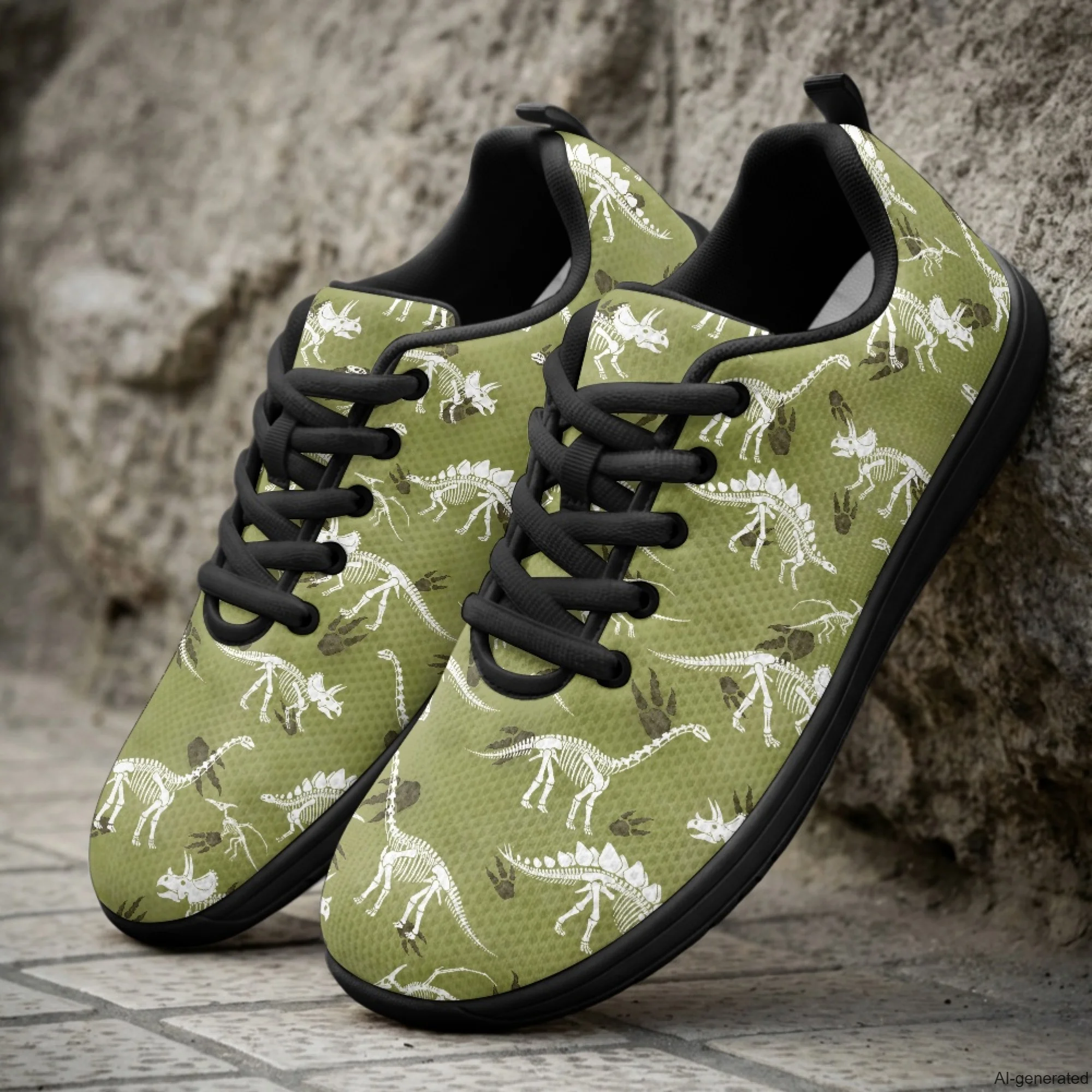 XIXIRIMIDO Strappy Wide-toed Shoes Mens Walking Shoes Casual Shoes Dinosaur Print Women's Fashion Snakers Breathable Mesh 36-46