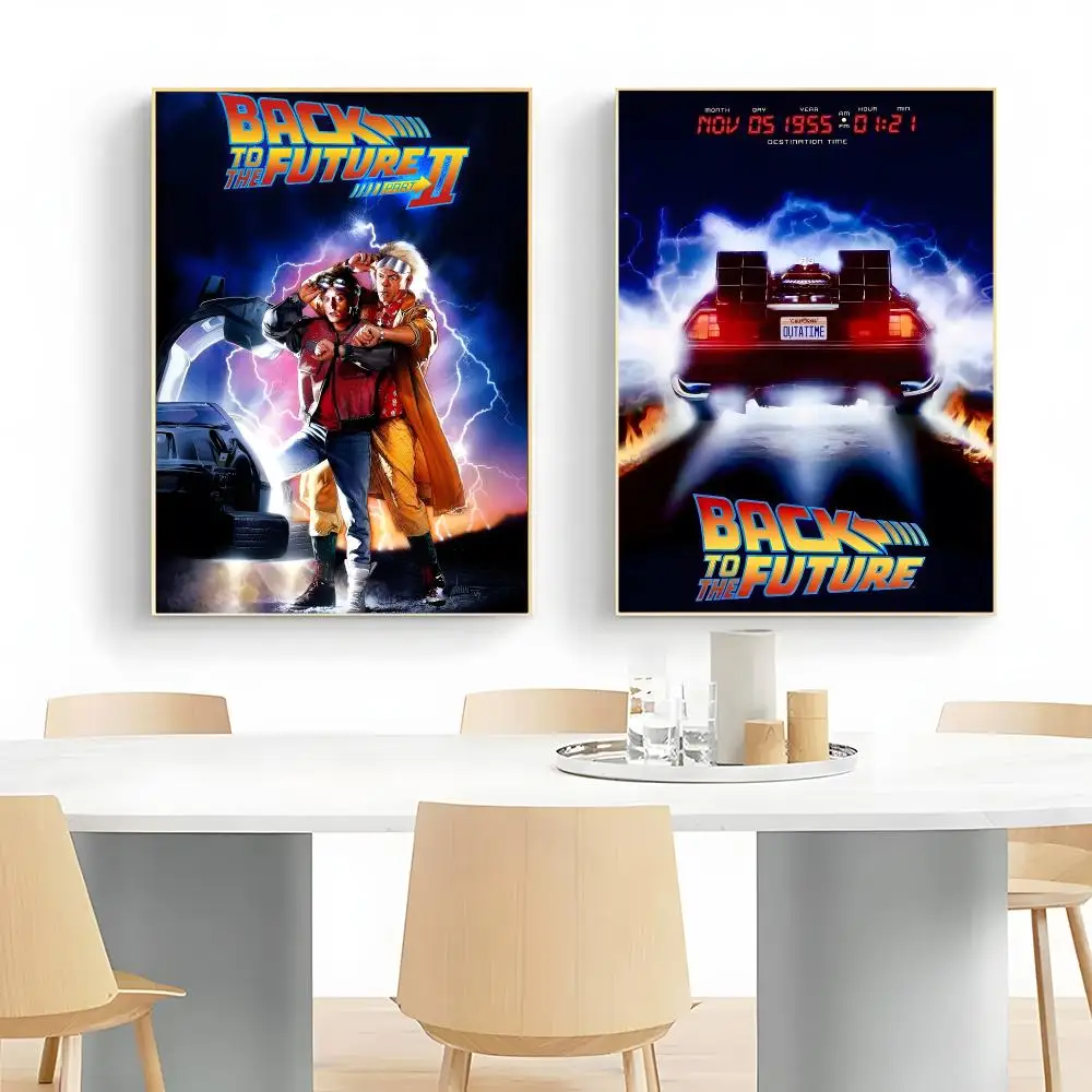 iconic movie B-Back to the Future Poster Wall Art Print Decorative Mural Home Decor Gift Unframed