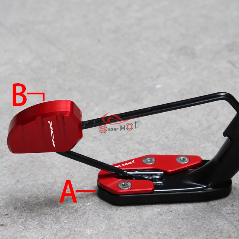 لهوندا PCX160 PCX125 PCX 160 125 2025 2026 دراجة نارية الملحقات CNC الجانب حامل تمديد ركلة حامل المكبر لوحة الوسادة #2