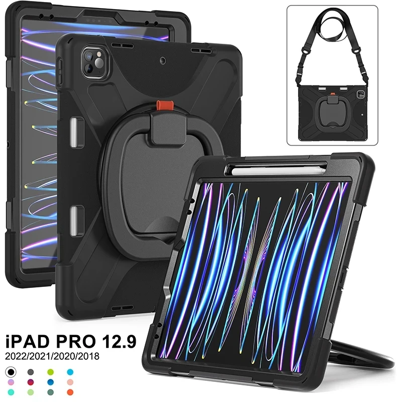 360-degree rotating protective cover for iPad Pro 12.9  Air 13 11 10.9 M3 2024  M2 Pro13  tablet protective cover with pen slot