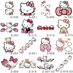 Sanrio Anime Hello Kitty Car Sticker Kawaii Kitty Cat Auto Window Decals Rear Windshield Stickers Car Decor Sticker Laptop Decal