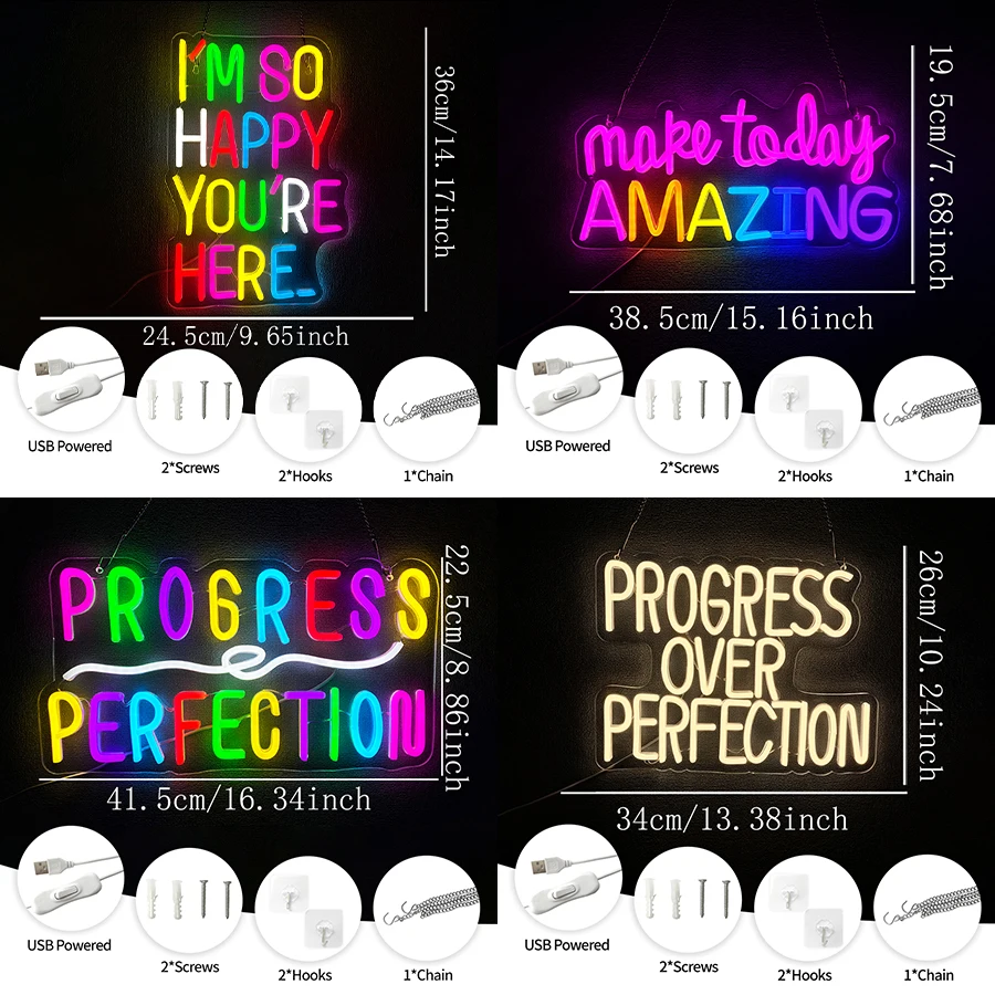 Make Today Amazing Neon Sign For Wall Decor,Led Neon Light For Classroom,Book Club,Reading Corner,Bedroom,Study Room,Library