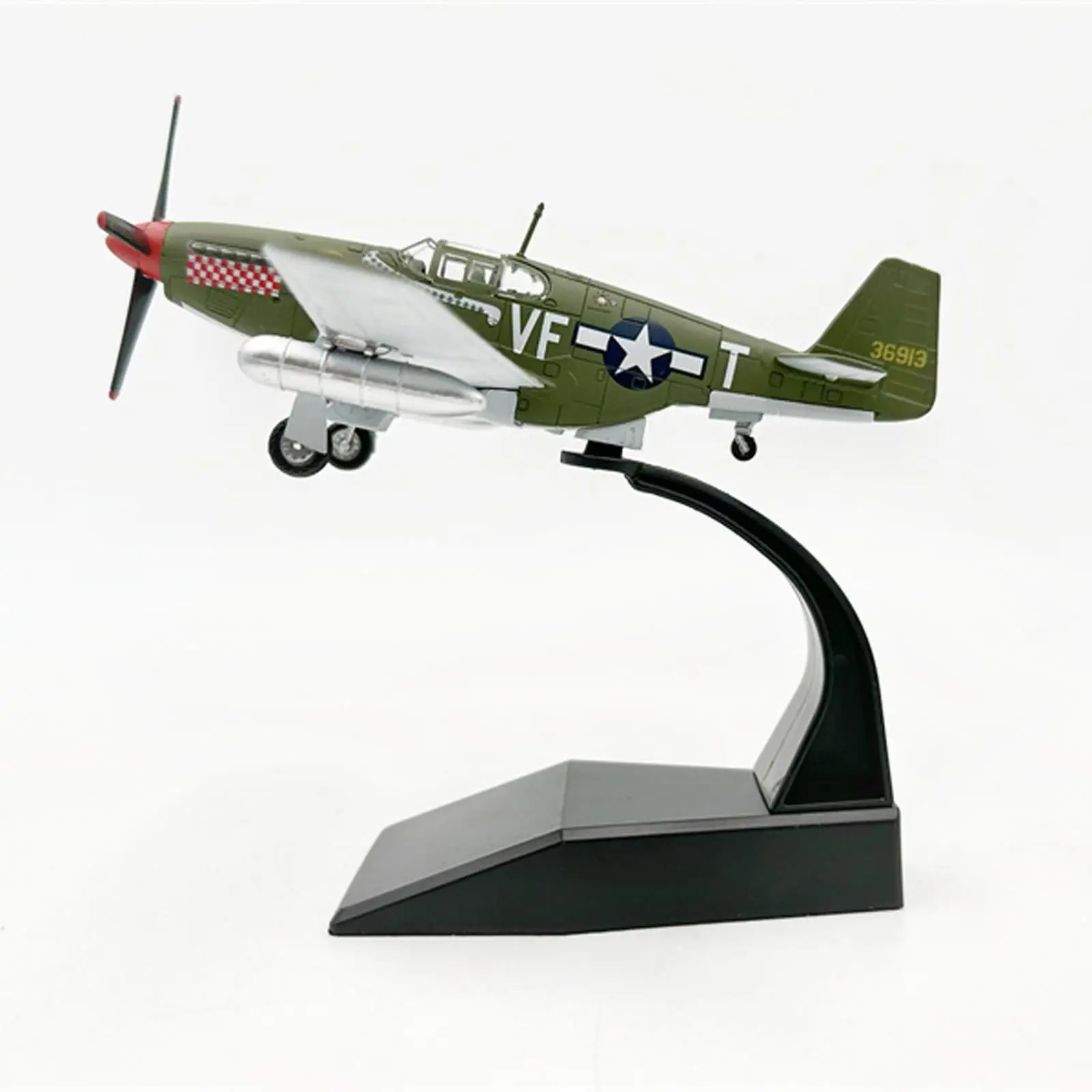 

Масштабная модель истребителя P51 (1:72) из литого металла, памятный подарок, для тумбы под телевизор, спальни, книжной полки