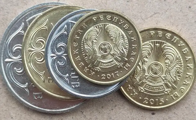 رقم 2: 5 قطع كازاخستان، عملة تذكارية أصلية 100%، المجموعة الأصلية