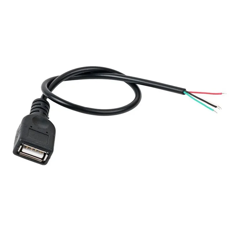 30 سنتيمتر كابل إمداد الطاقة 2 دبوس USB 2.0 أنثى ذكر 4 دبوس سلك جاك شاحن شحن الحبل تمديد موصل لتقوم بها بنفسك خط 5 فولت