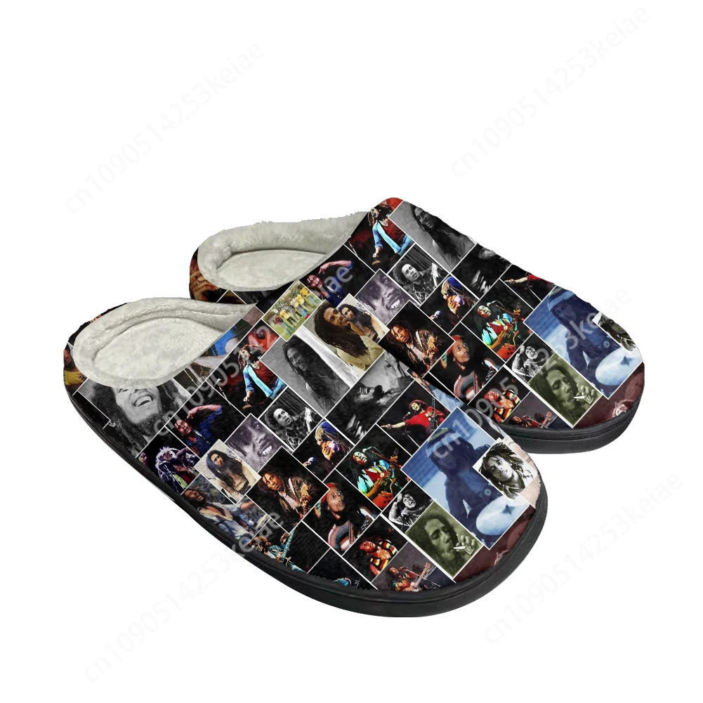 Hot Bob Marley Fashion Cotton Custom Slippers Mens Womens Sandals Plush Casual Keep Warm Shoes Thermal Comfortable Slipper