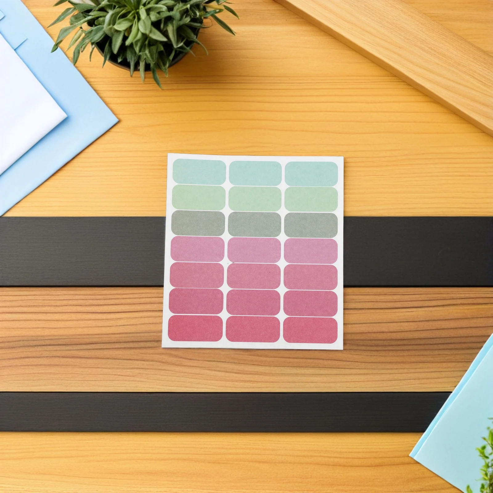 

5 листов пустые водонепроницаемые этикетки-наклейки самоклеящиеся цветные прямоугольные этикетки для бутылок, контейнеров для пищевых продуктов, банок для школы