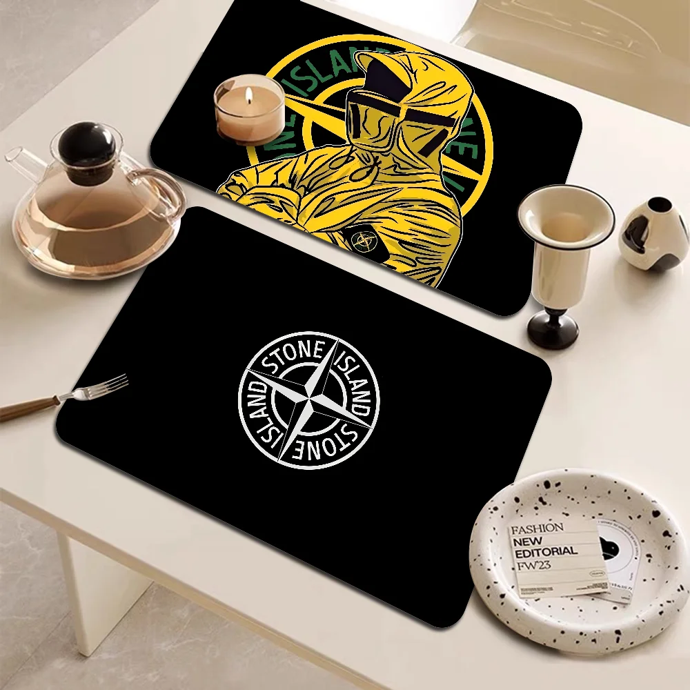 S-STONE ISLAND Coffee Dish Quick Drying Kitchen Absorbent Drained Placemat For Table Bathroom Kitchen Draining Pads