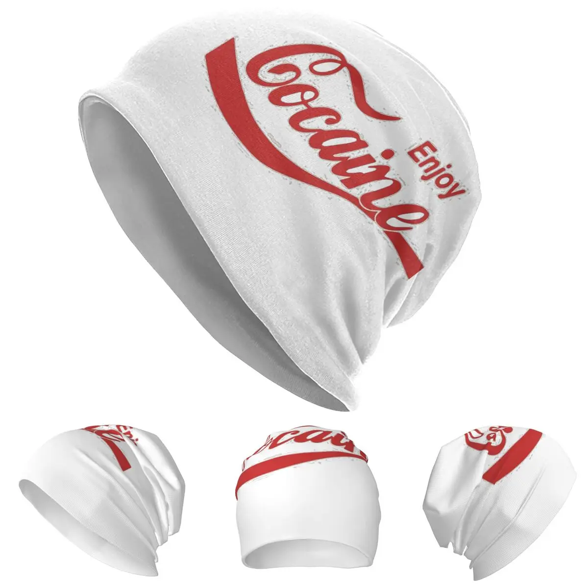 

Enjoy Cocaine Skullies Beanies Hats Warm Autumn Winter Outdoor Cap Knitted Bonnet Caps for Unisex Adult