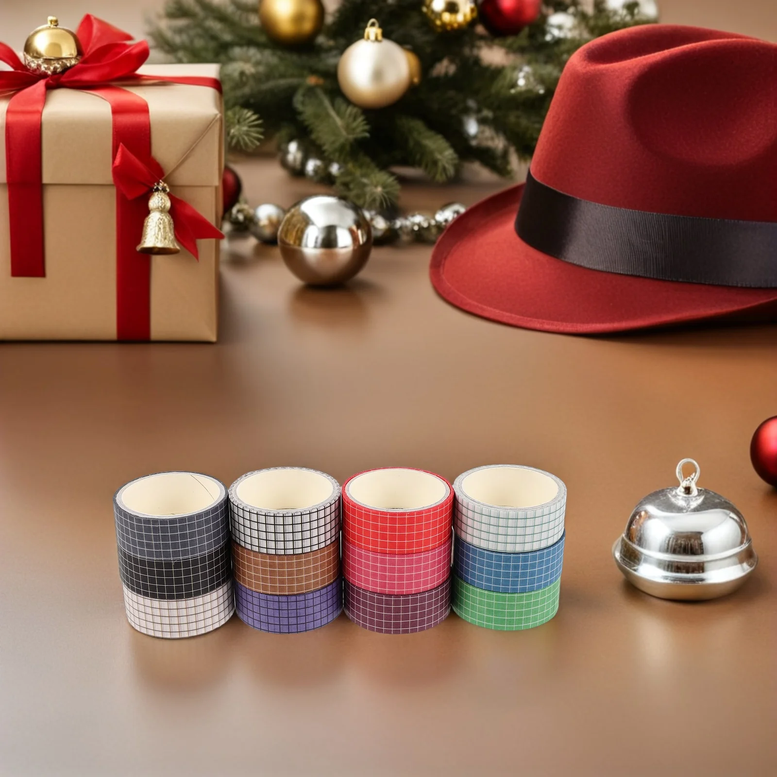 

12 Rolls Japanese Washi Tape Grid Style Colorful Patterned Tapes for Crafts Washi Tape Stickers Journaling Planner Decoration