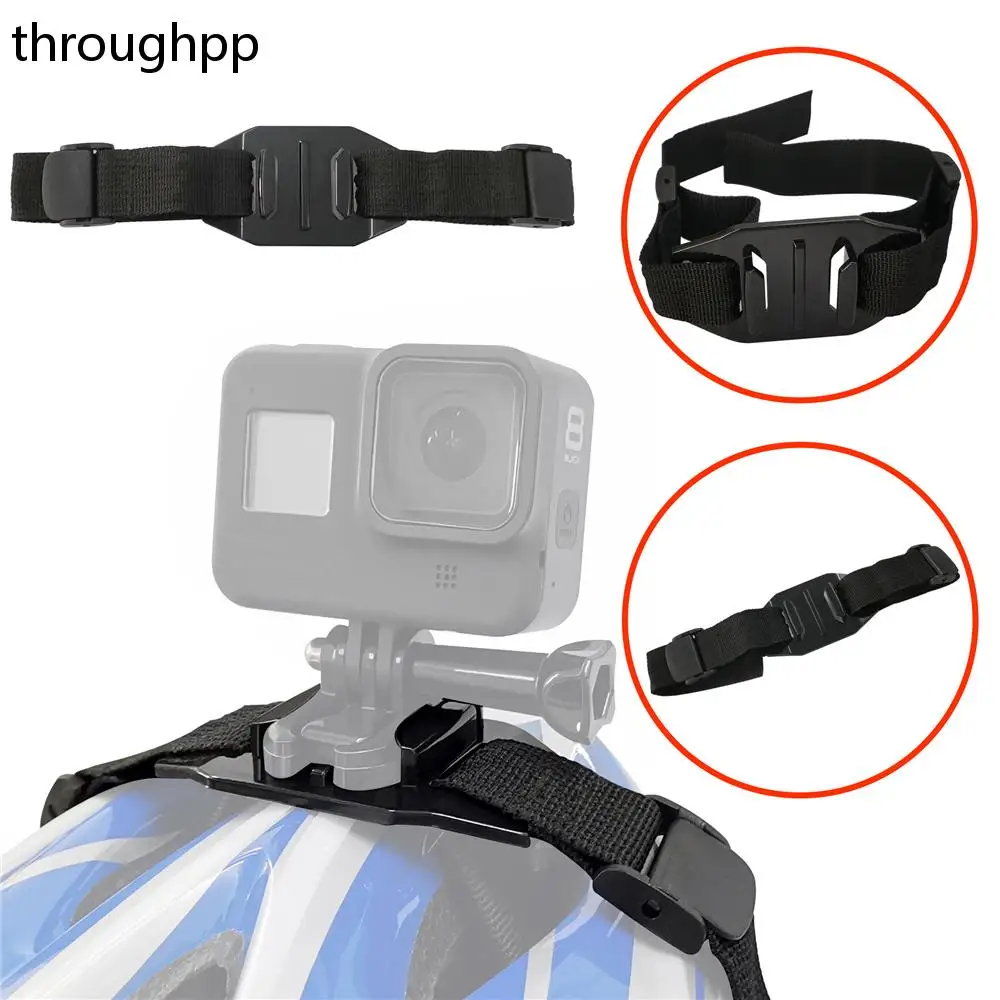 1 PC Press Button Type Helmet Band Durable Adjustable Sports Camcorder Holder Adapter