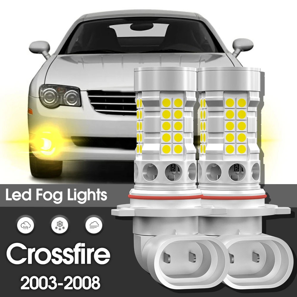 Canbus LED Fog Light Lamp 2pcs Accessories For Chrysler Crossfire 2003-2008 2004 2005 2006 2007