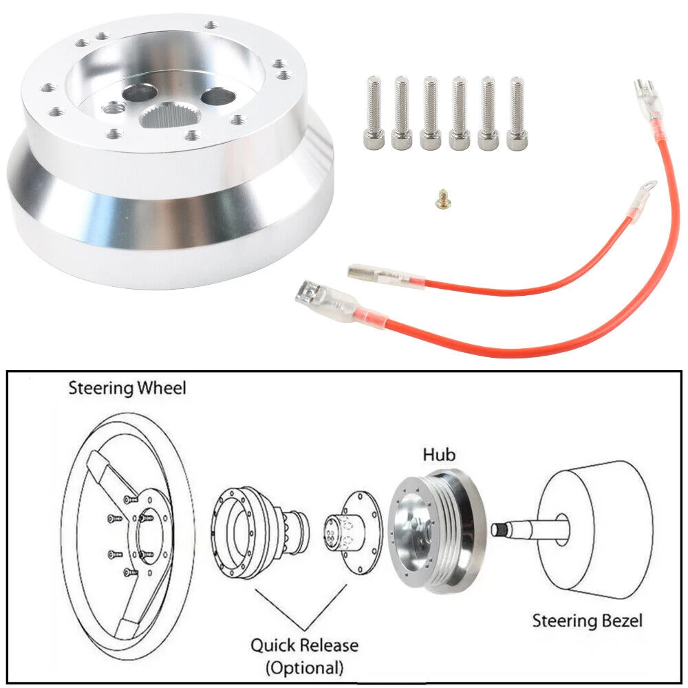 

Car Accessories 5 & 6 Hole Car Automobile Steering Wheel Hub Adapter Polished Short Hub Connector for GM Flaming River Ididit