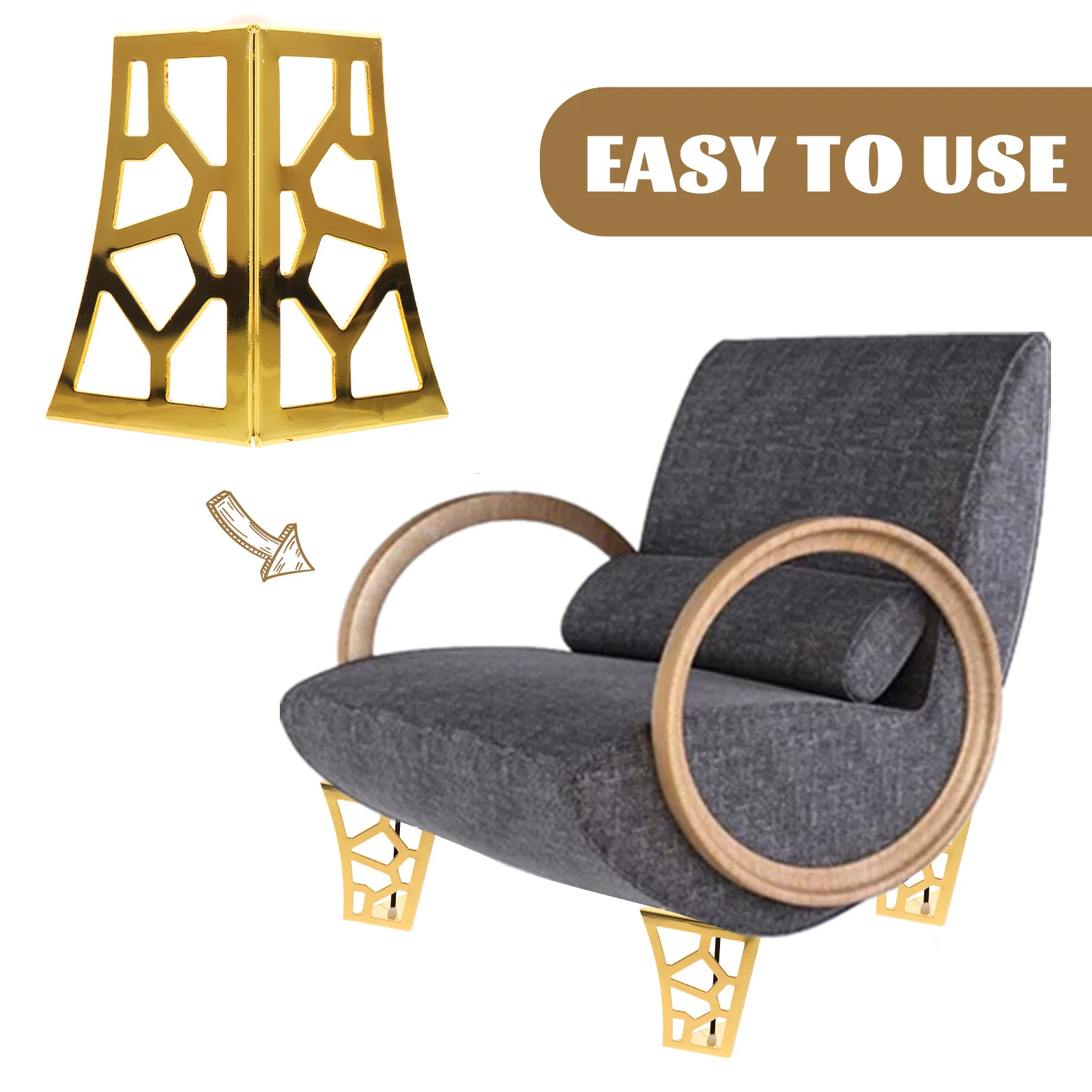 

4pcs Metal For Coffee Table Feet Furniture Legs Metal Hardware Couch Dresser Legs Support Dresser Table Wardrobe Cabinet