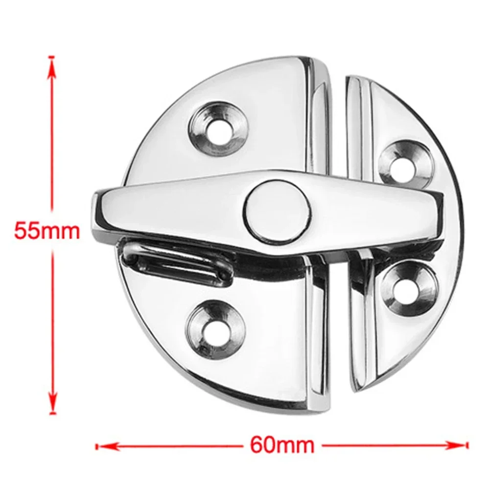 Crafted From Stainless Steel Mirror Like Polishing Boat Door Catch Latch Catch Latch Marine Cabinet Lock Round