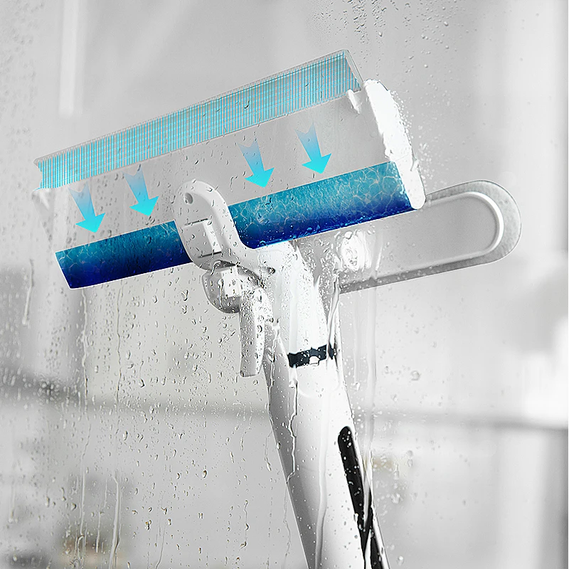 4 in 1 New Design Window Scraper Scraper Dirty Water Collection Silicone Long Handle Patented Spray Window Cleaner